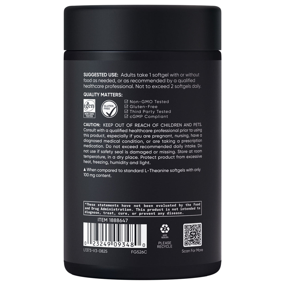 미국직구 영양제 Sports Research L-Theanine Suntheanine 200 mg, 150 Softgels
