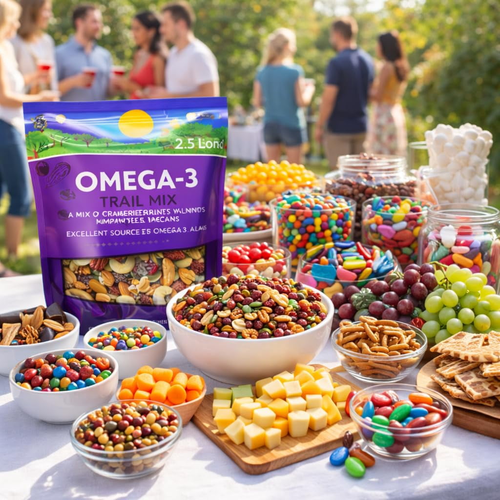 미국직구 Omega 견과 1.1kg / Omega 3 Trail Mix Snack Blend Cranberries Walnut Almond Pumpkin Seed 5