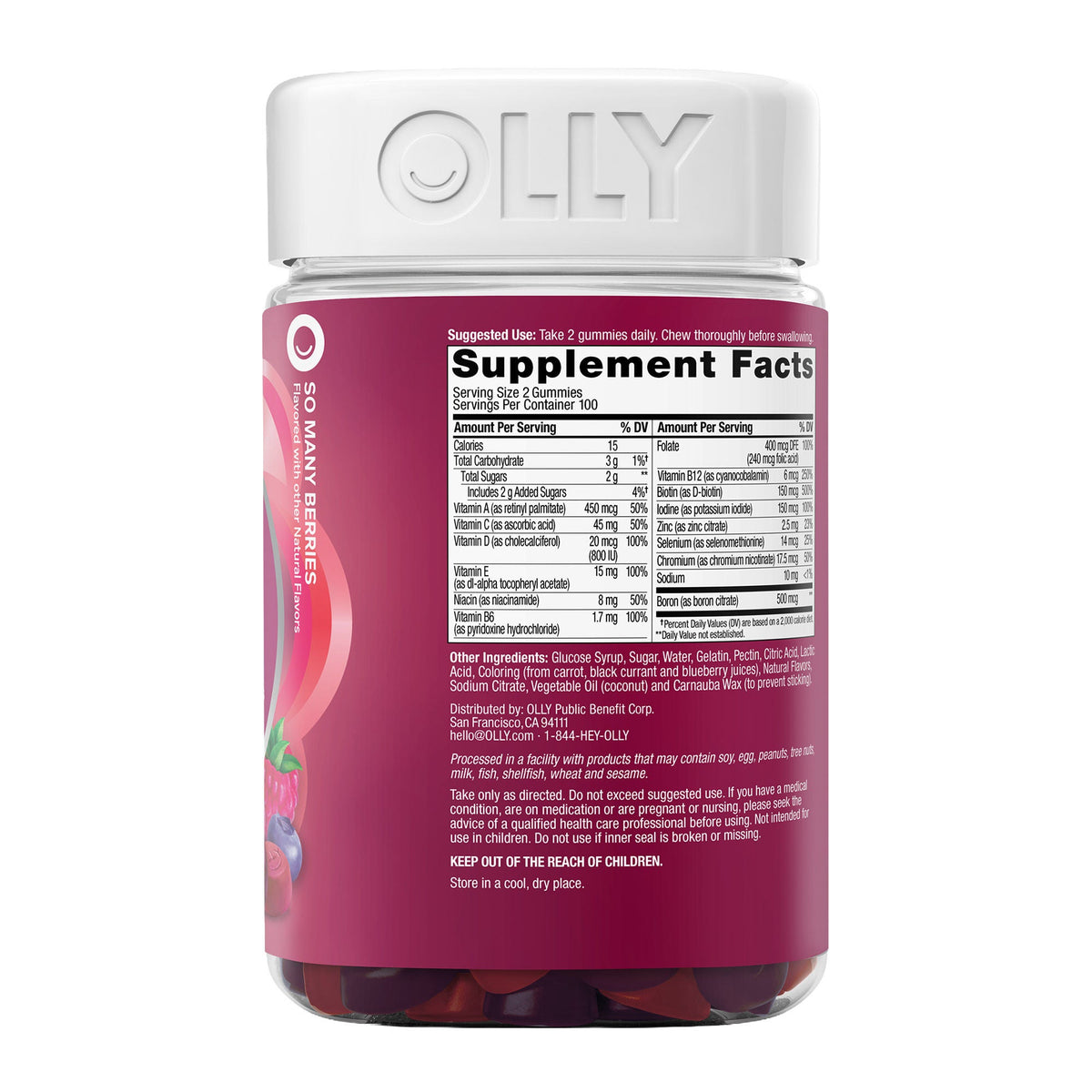 미국직구 올리 종합비타민 OLLY Women's Multivitamin Gummy, 200 Gummies