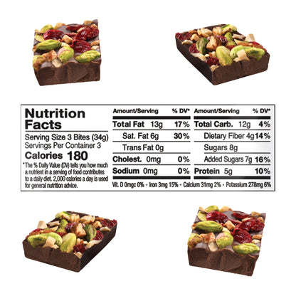 미국직구 JOJO's Dark Chocolate Bites Pistachio Almond Cranberry, 14.4 oz
