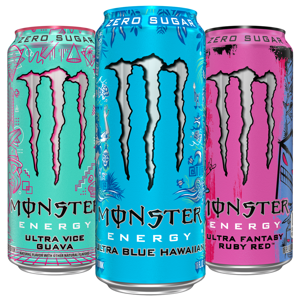 미국직구 Monster Energy Drink, Zero Sugar, Variety Pack, 16 fl oz, 24 ct