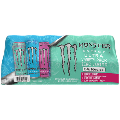 미국직구 Monster Energy Drink, Zero Sugar, Variety Pack, 16 fl oz, 24 ct