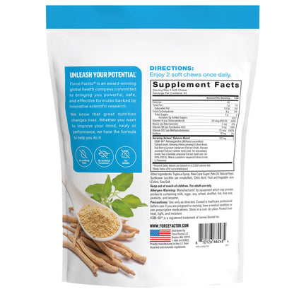 미국직구 영양제 Force Factor Amazing Ashwa, 90 Soft Chews, Triple Berry