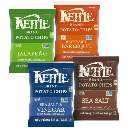 미국직구 Kettle Chip Brand Potato Chips, Variety Pack, 1.5 oz, 36 ct