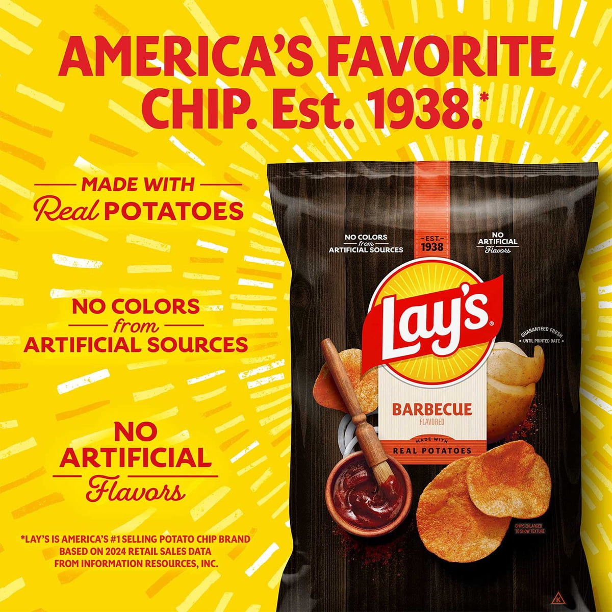 미국직구 Lay's Barbecue Potato 28g / Lay's Barbecue Potato Chips, 28g, 50 pk. 6