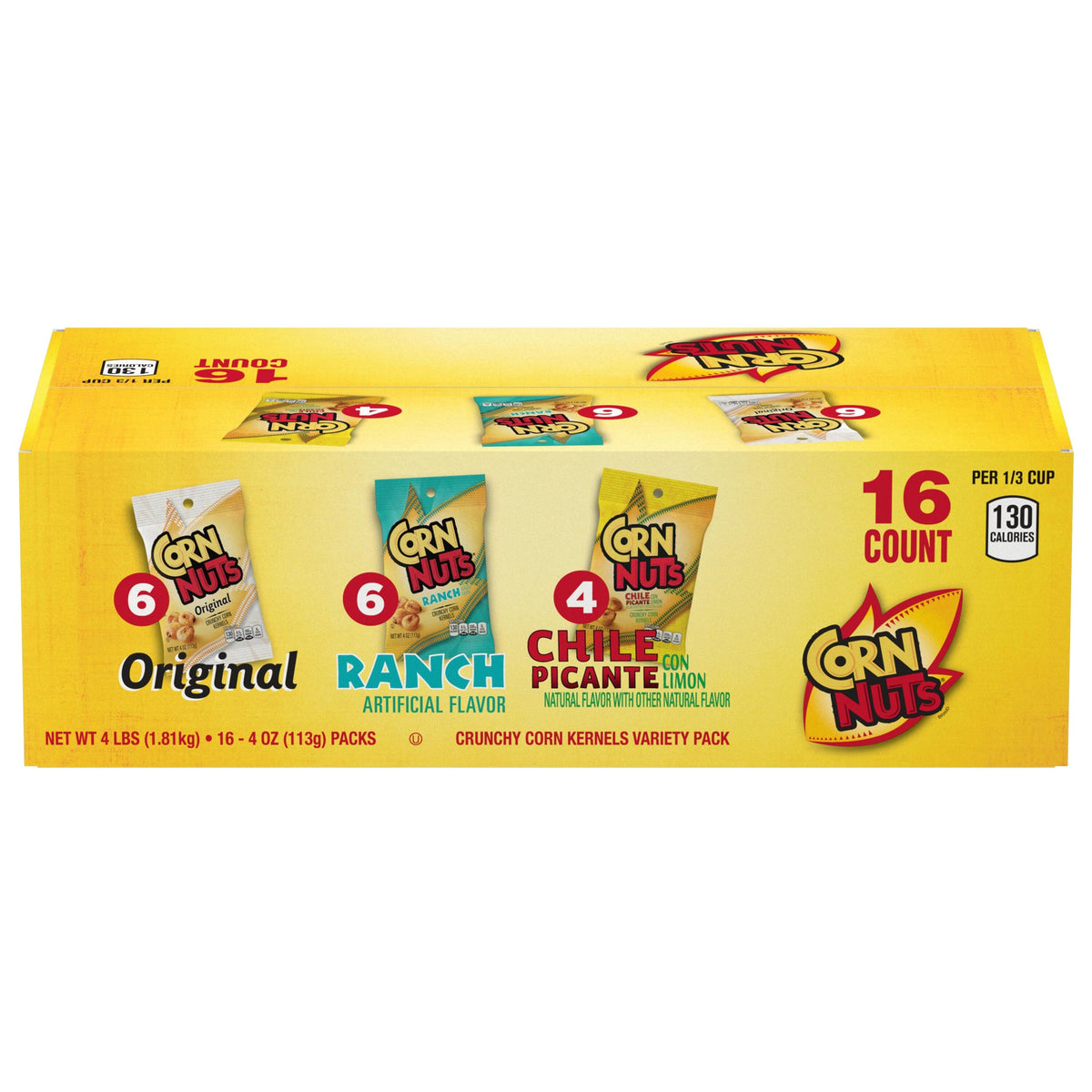 미국직구 CORN NUTS Crunchy Corn Kernels, Variety Pack, 4 oz, 16 ct