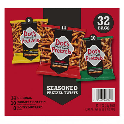 미국직구 Dot's Homestyle Seasoned Pretzel Twists, Variety Pack, 1 oz, 32 ct