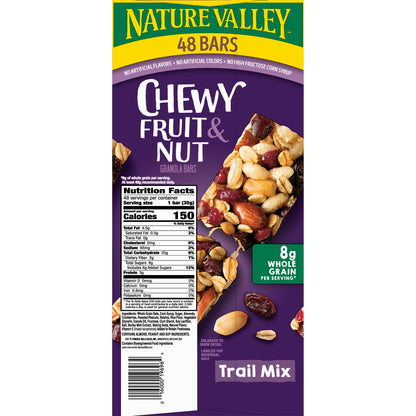 미국직구 Nature Valley Fruit & Nut Chewy Granola Bars, Trail Mix, 1.2 oz, 48 ct