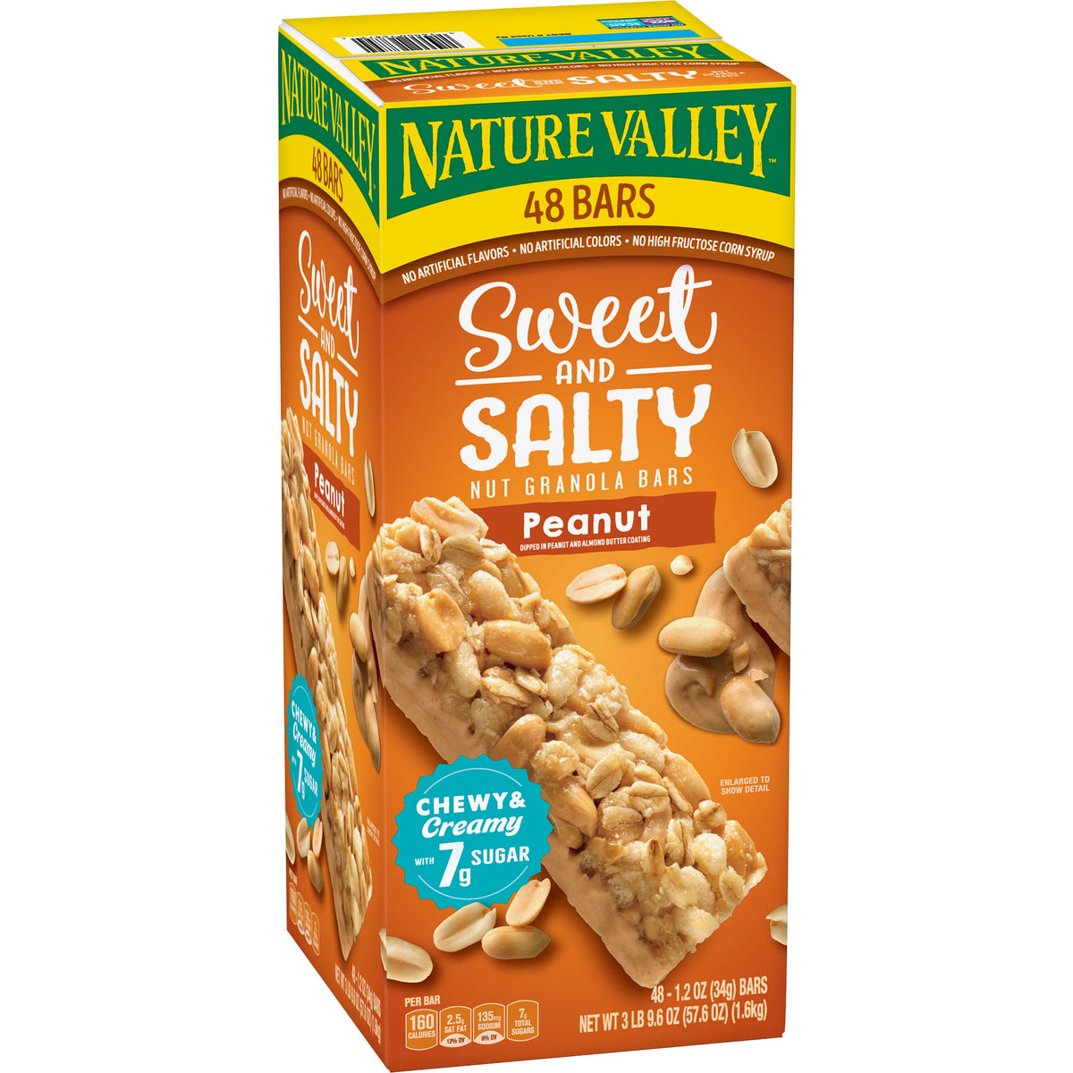 미국직구 Nature Valley Sweet & Salty Granola Bars, Peanut, 1.2 oz, 48 ct