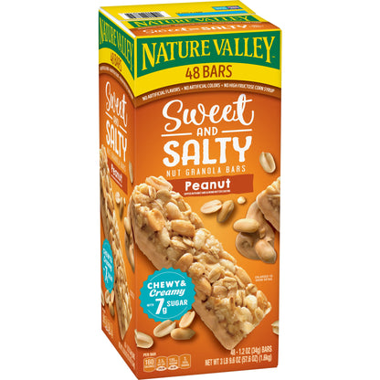 미국직구 Nature Valley Sweet & Salty Granola Bars, Peanut, 1.2 oz, 48 ct