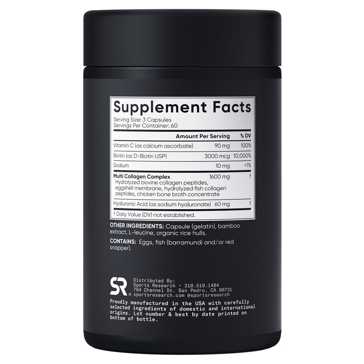 미국직구 콜라겐 Sports Research Multi Collagen, 180 Capsules