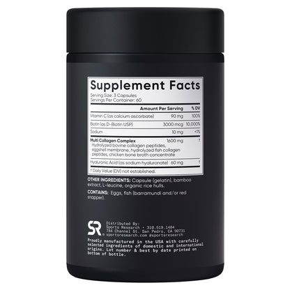 미국직구 콜라겐 Sports Research Multi Collagen, 180 Capsules