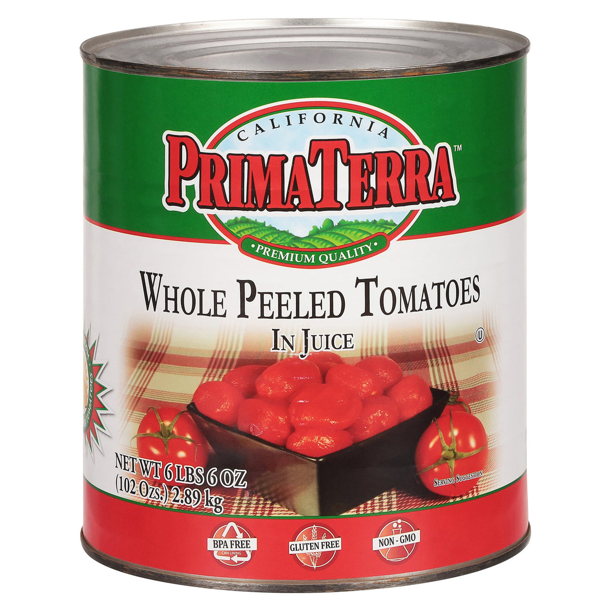 미국직구 Prima Terra Whole Peeled Tomatoes In Juice, 102 oz