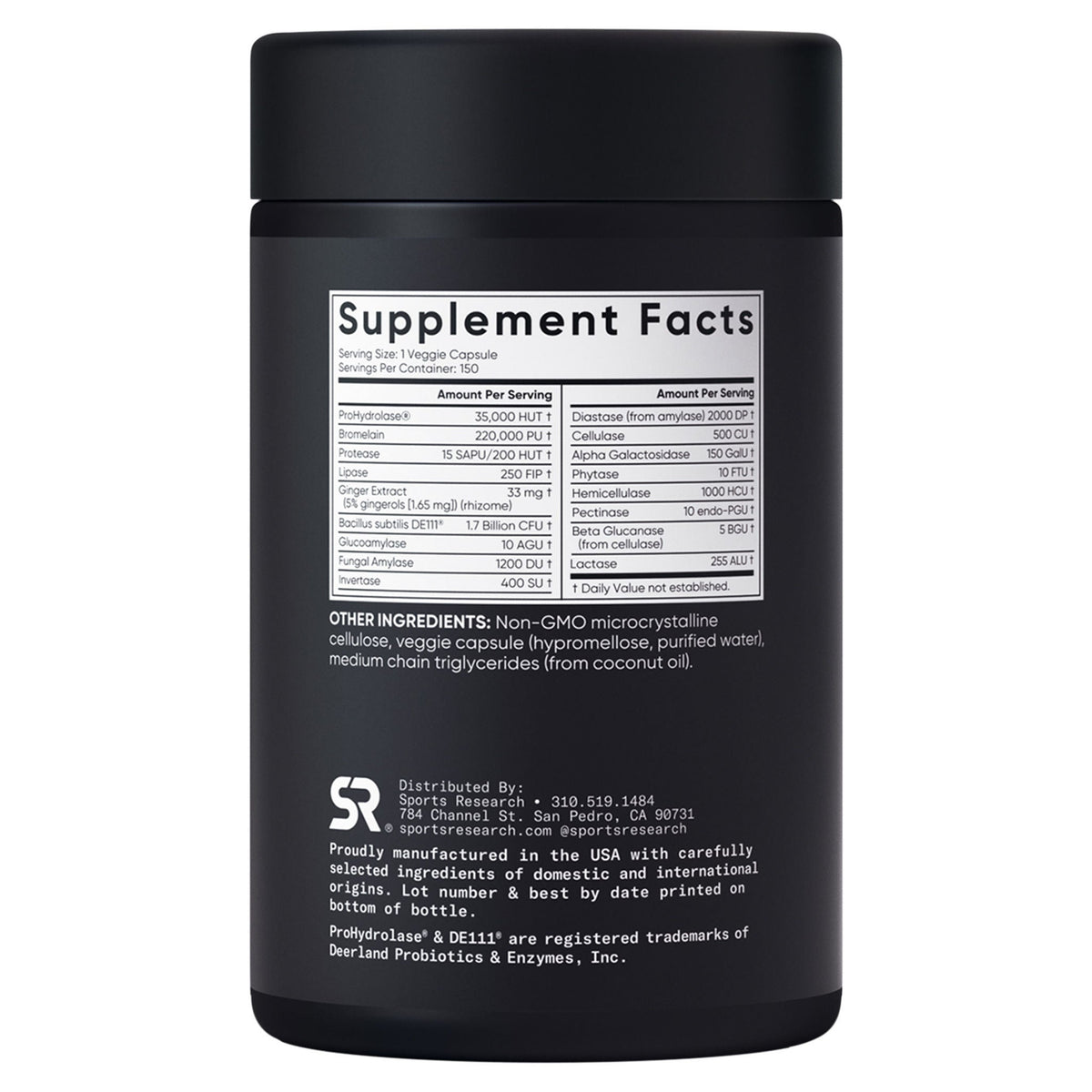 미국직구 생활건강 Sports Research Digestive Enzymes, 150 Veggie Capsules