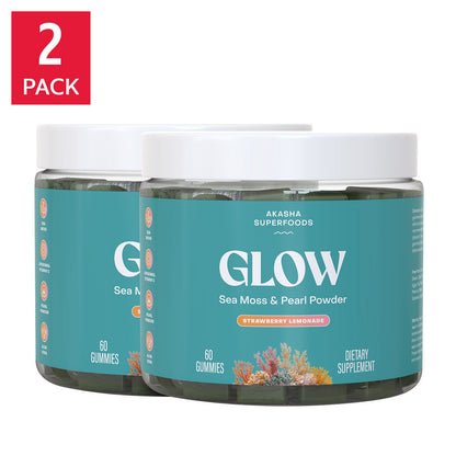 미국직구 영양제 Akasha Superfoods GLOW Sea Moss & Pearl Powder, 2-Pack