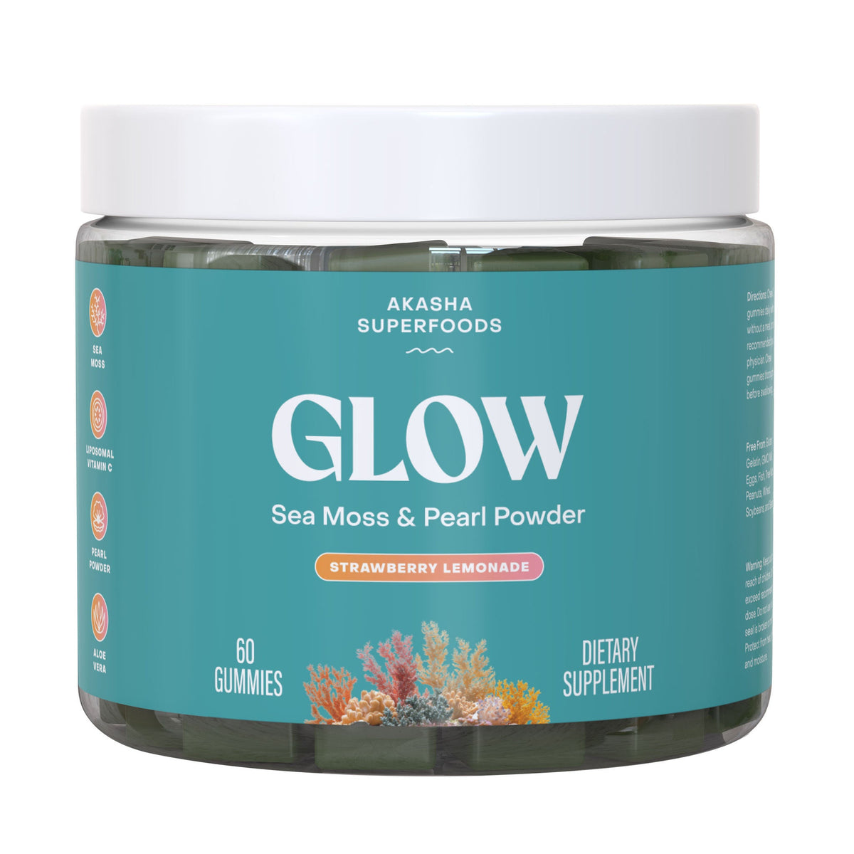 미국직구 영양제 Akasha Superfoods GLOW Sea Moss & Pearl Powder, 2-Pack