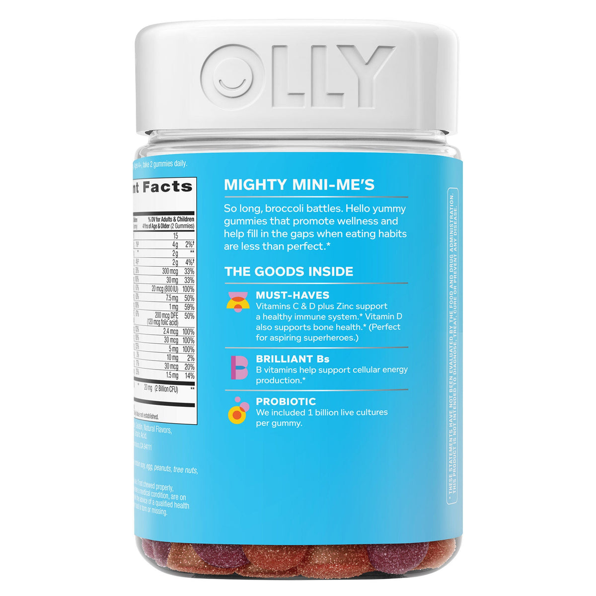 미국직구 올리 유산균 OLLY Kids Multivitamin & Probiotic, 160 Gummies