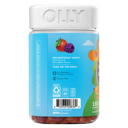미국직구 올리 유산균 OLLY Kids Multivitamin & Probiotic, 160 Gummies