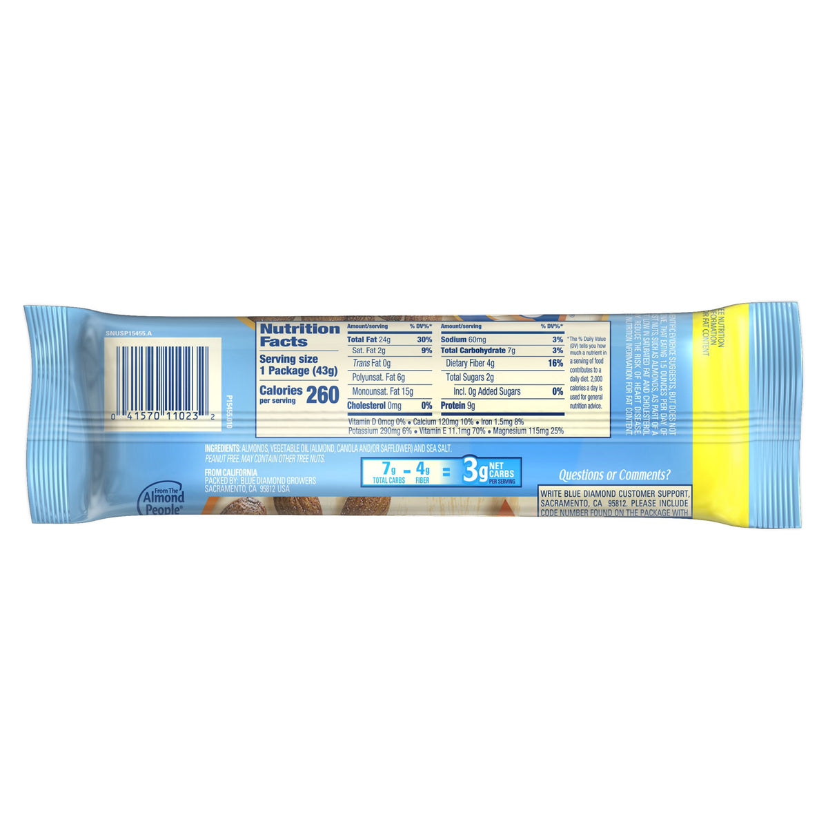 미국직구 Blue Diamond Almonds, Lightly Salted, 1.5 oz, 12 ct