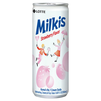 미국직구 Lotte Milkis Korean Cream Soda, Variety Pack, 8.45 fl oz, 24 ct