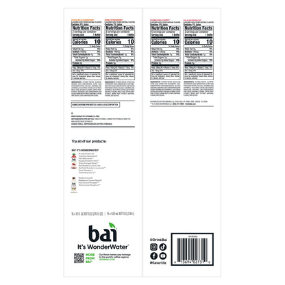 미국직구 Bai It's WonderWater, Variety Pack, 18 fl oz, 15 ct
