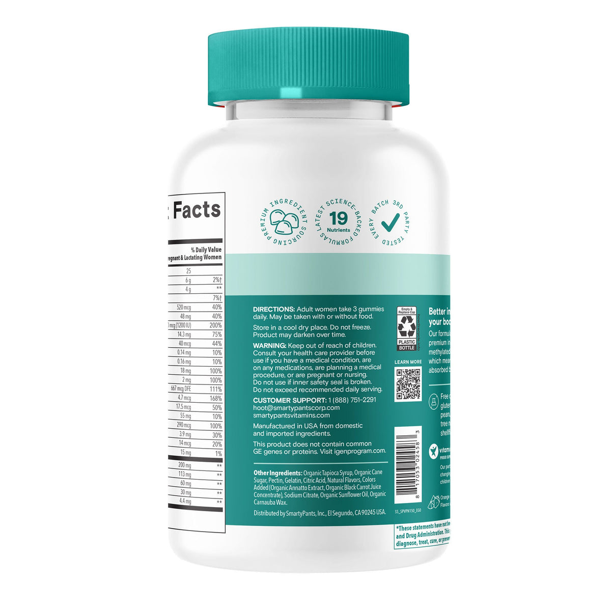 미국직구 영양제 Smarty Pants Prenatal Plus, 150 Gummies