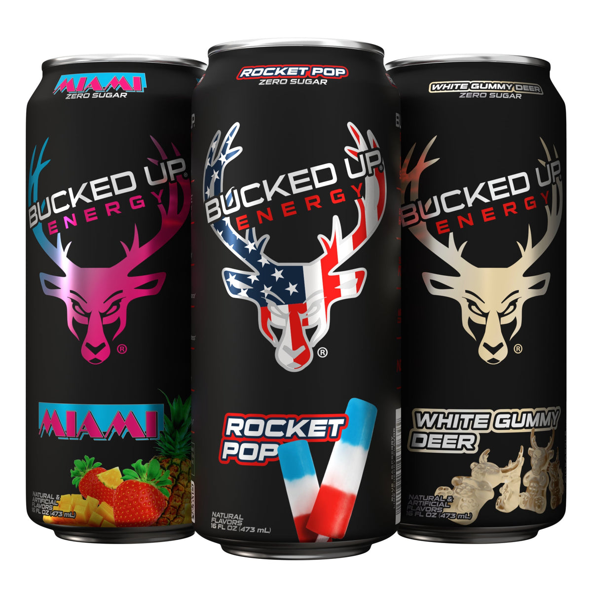 미국직구 Bucked Up Energy Drink, Zero Sugar, Variety Pack, 16 fl oz, 15 ct