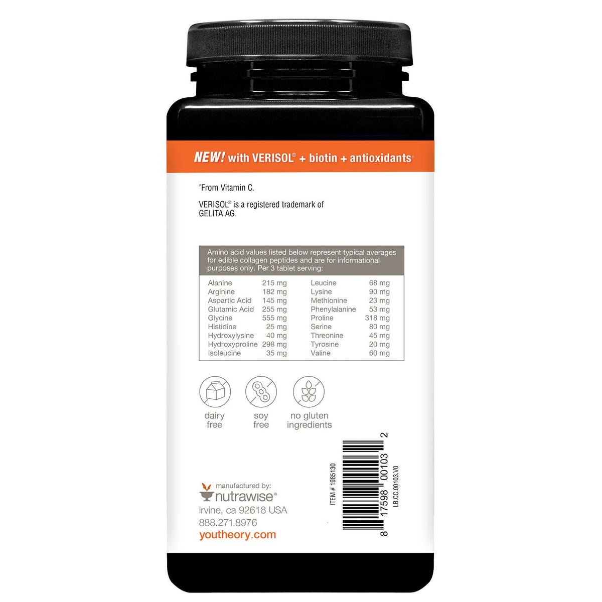 미국직구 유스테오리 콜라겐 youtheory Concentrated Effect Verisol Collagen with Biotin, 345 Count