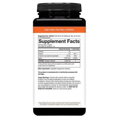 미국직구 유스테오리 콜라겐 youtheory Concentrated Effect Verisol Collagen with Biotin, 345 Count