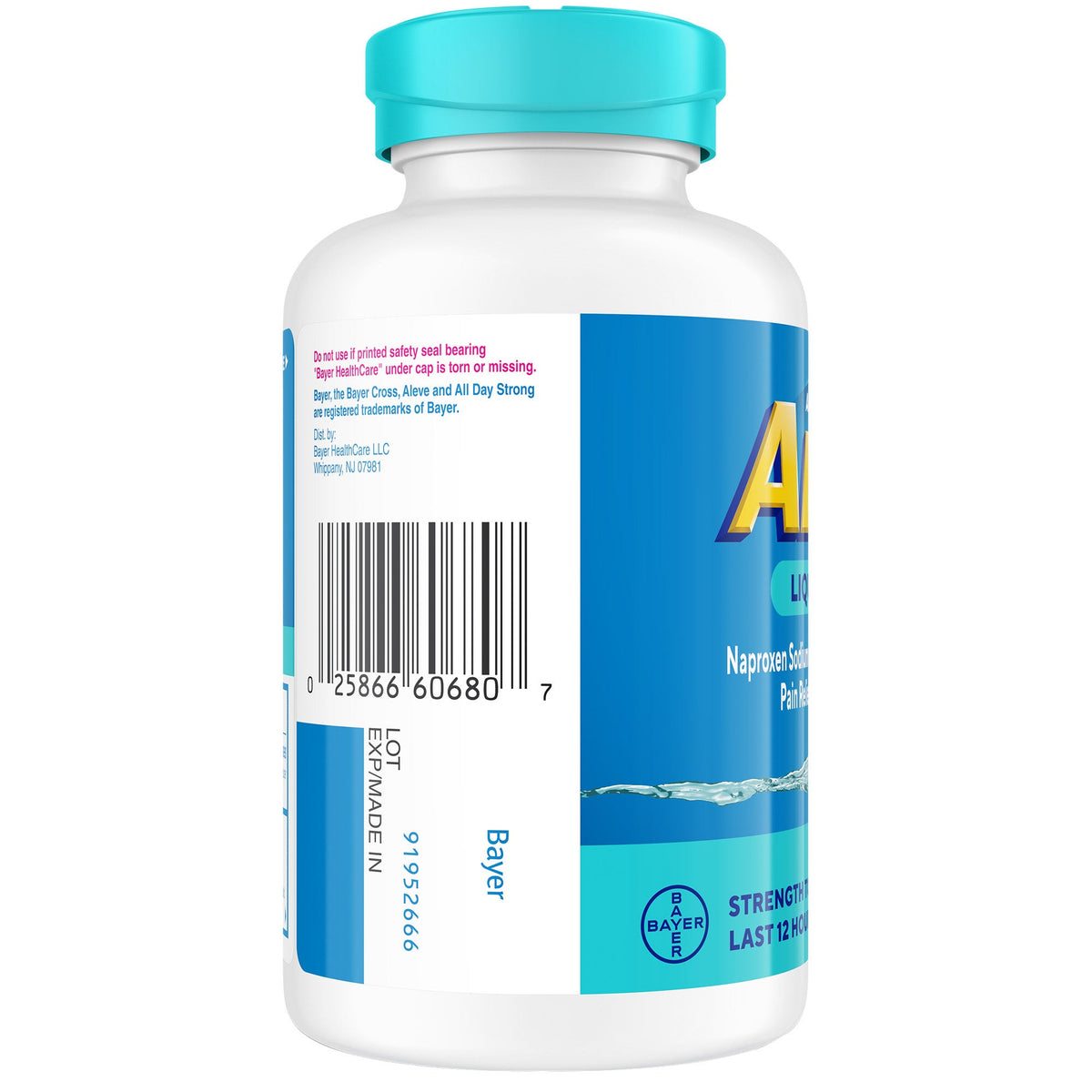 미국직구 알리브 상비약 Aleve Naproxen Sodium 220 mg Pain Reliever, Fever Reducer, 180 Liquid Gel Capsules