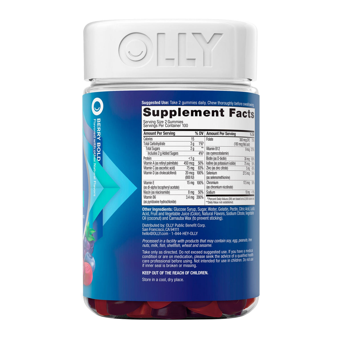 미국직구 올리 종합비타민 OLLY Men's Multivitamin Gummy, 200 Gummies
