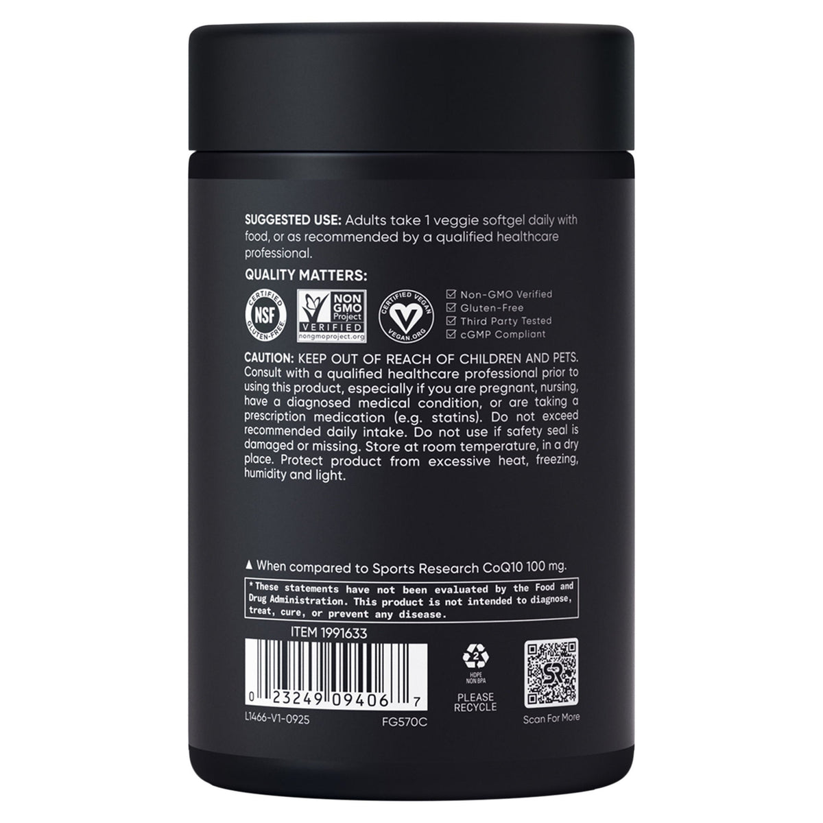 미국직구 코큐텐 Sports Research CoQ10 200mg, 150ct