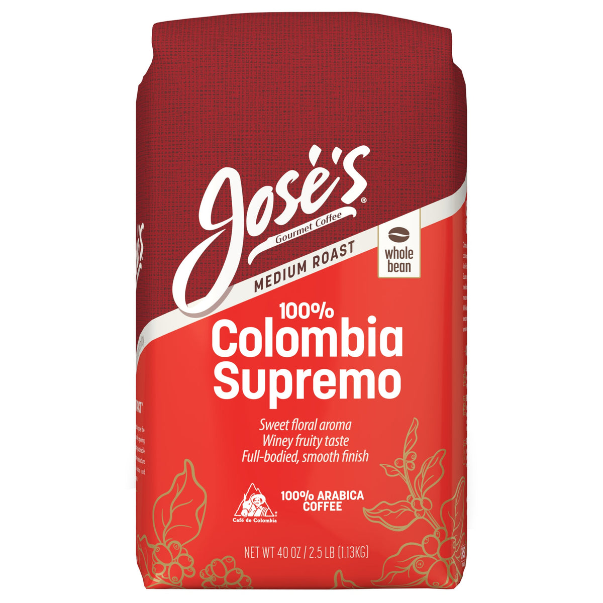 미국직구 Jose's Gourmet Coffee, Colombia Supremo, Medium Roast, 2.5 lbs
