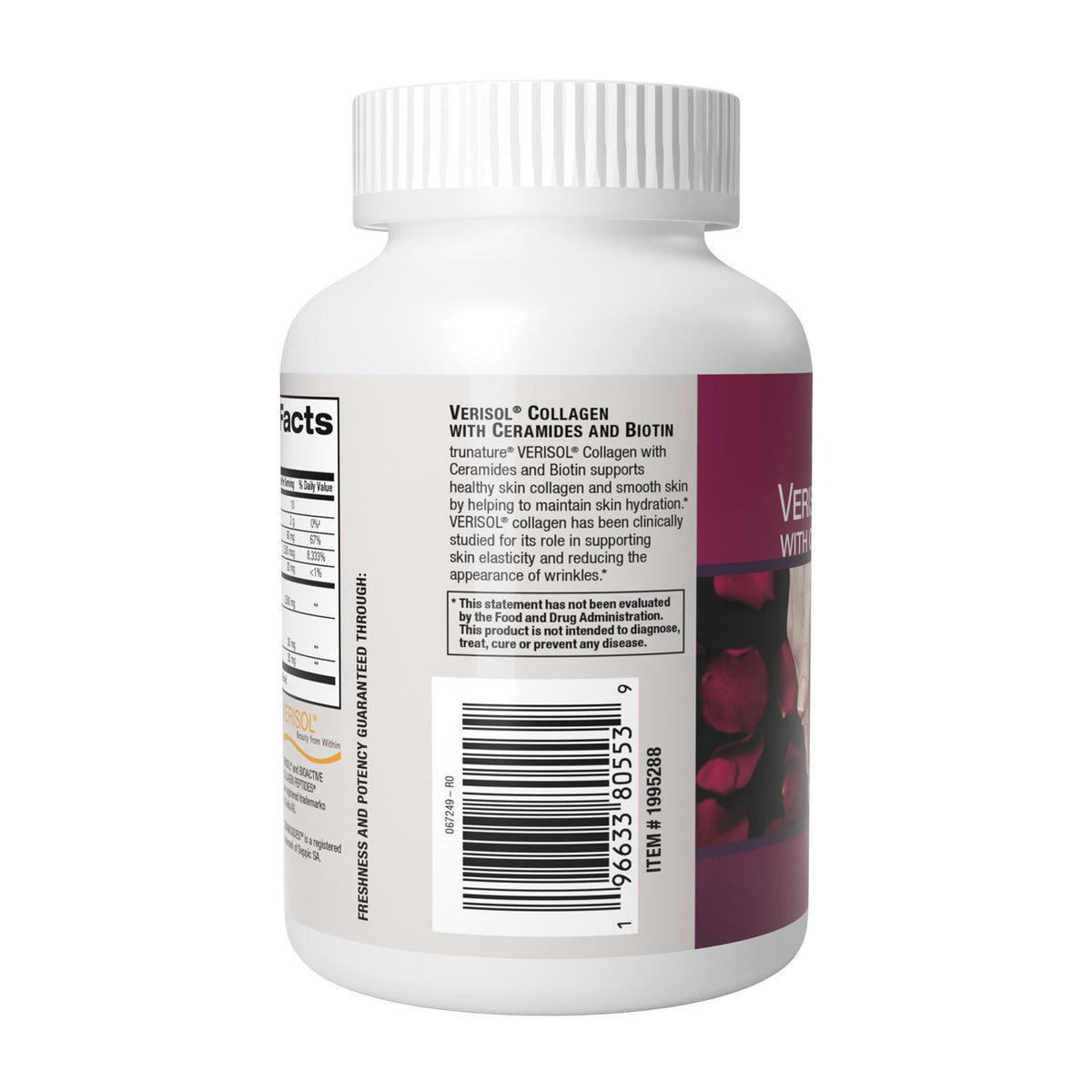 미국직구 트루네이처 콜라겐 trunature Verisol Collagen With Ceramides and Biotin, 200ct