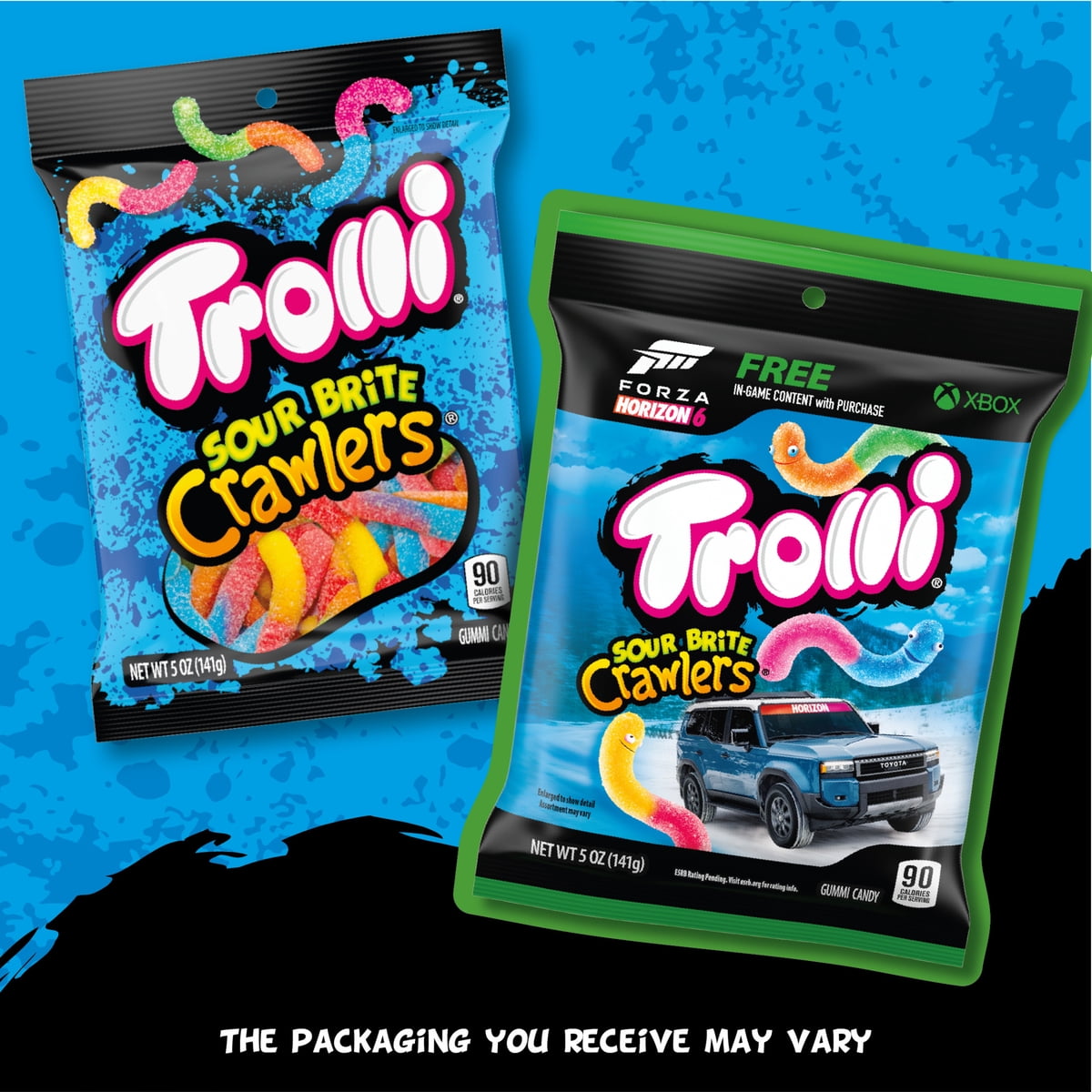 미국직구 Trolli Sour Brite 젤리 142g 2팩 / Trolli Sour Brite Crawlers, Candy, Cherry-Lemon, Straw 2