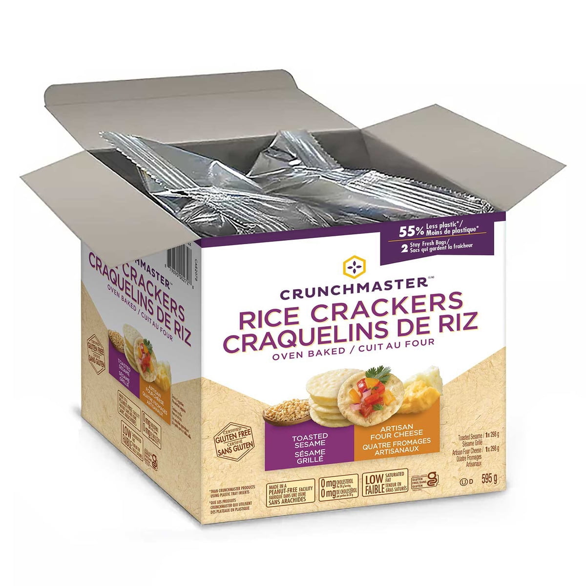 미국직구 Crunchmaster 과자 595g / Crunchmaster Variety Pack Rice Crackers, 595g, 2 pk. 3
