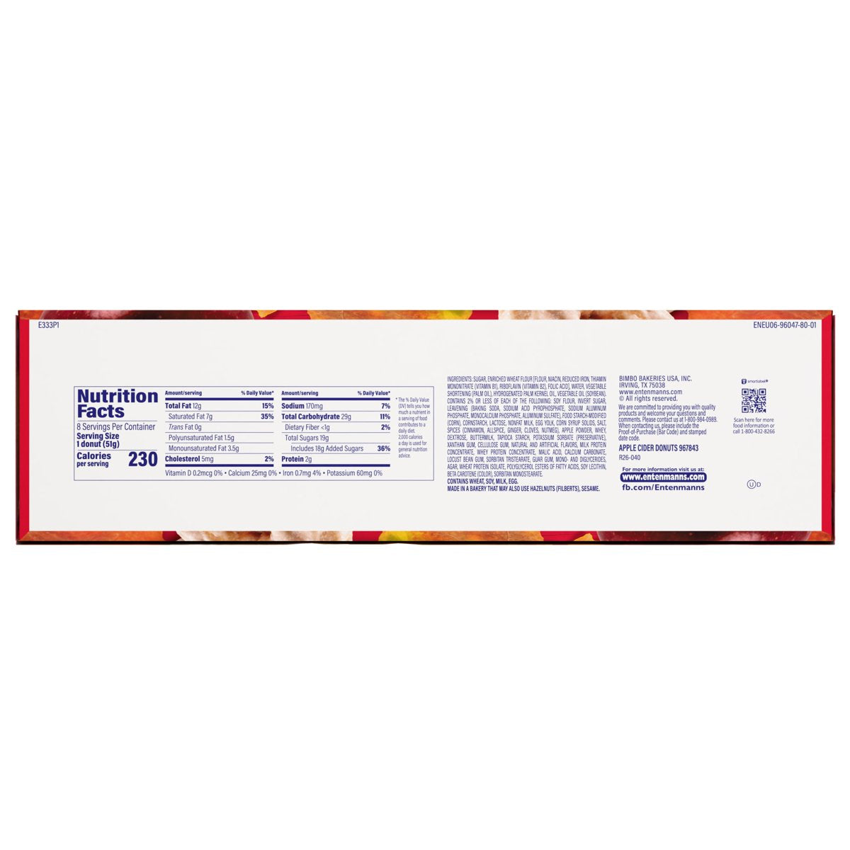 미국직구 Entenmann's 견과 411g / Entenmann's Classic Apple Cider Donuts, 8 count, Kosher Cake Do 5