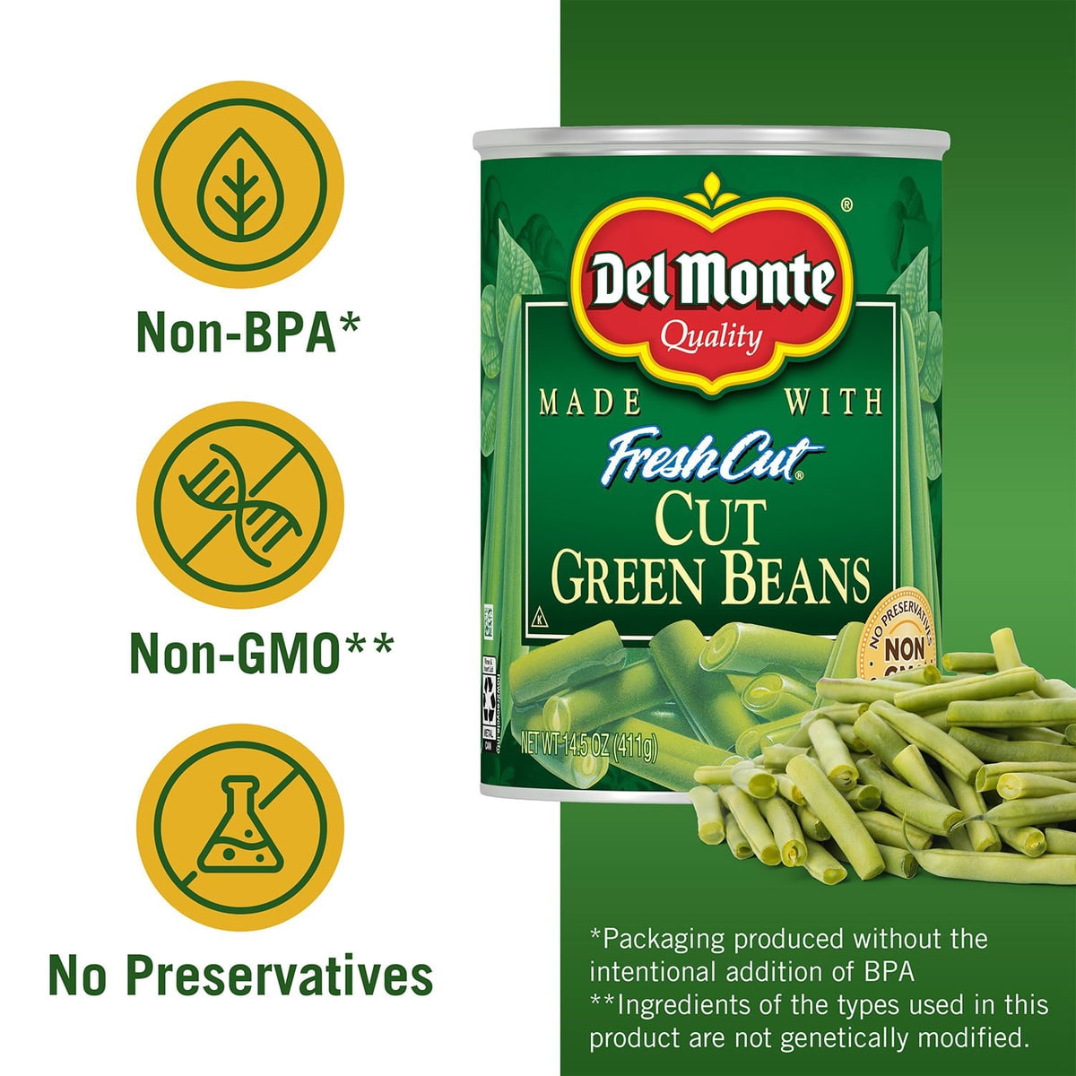 미국직구 Del Monte Cut 411g / Del Monte Cut Green Beans, 411g, 8 pk. 2
