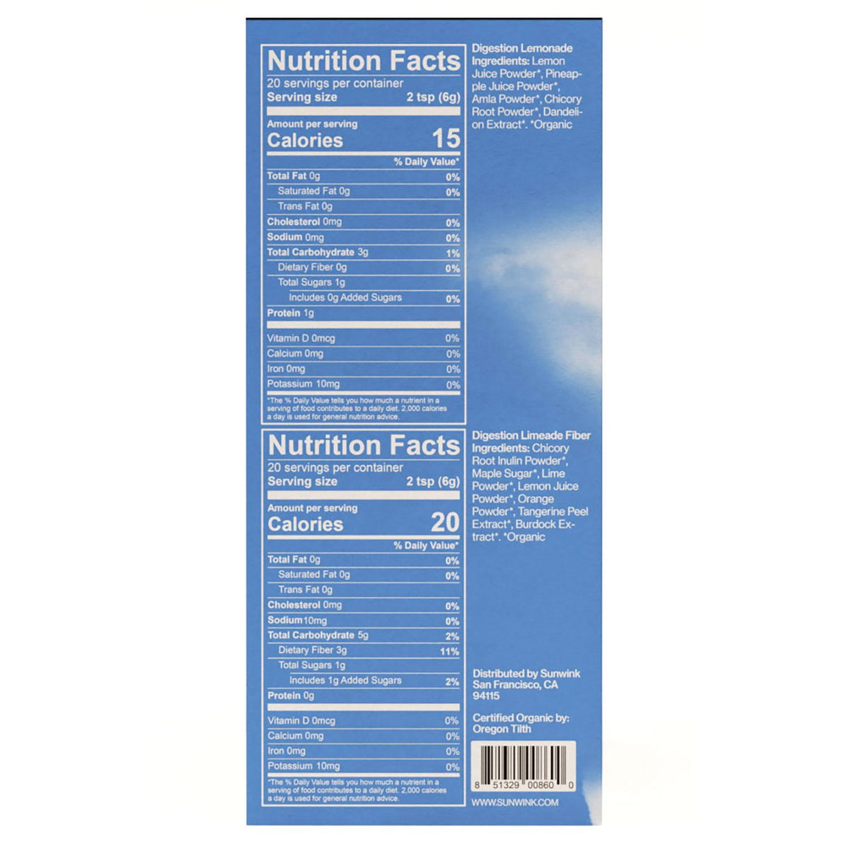 미국직구 Sunwink Daily Debloat 119g / Sunwink Daily Debloat + Fiber Superfood Powder Duo 119g, 5