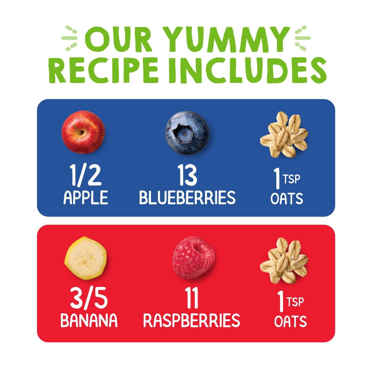미국직구 HappyBABY Organics Clearly 113g 12팩 / HappyBABY Organics Clearly Crafted Fruit & Oat  4