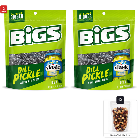 미국직구 2 Pack BIGS 152g 2팩 / 2 Pack | BIGS Dill Pickle Sunflower Seeds, 6 Bags x 152g Each, with By 1