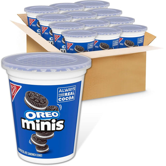 미국직구 2 Bundle 초콜릿 99g / 2 Bundle - OREO Minis Chocolate Sandwich Cookies, 12-99g Snack Cups 1