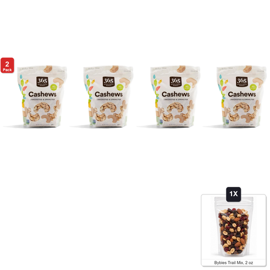 미국직구 2 Pack 365 견과 680g 2팩 / 2 Pack | 365 by Whole Foods Market Cashews Unsalted and Unroasted, 2 B 1