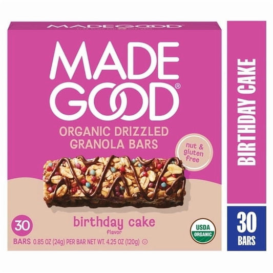 미국직구 2 Pack 초콜릿 22g 2팩 / 2 Pack - MadeGood Chocolate Drizzle Birthday Cake Granola Bars, 30 Hea 1