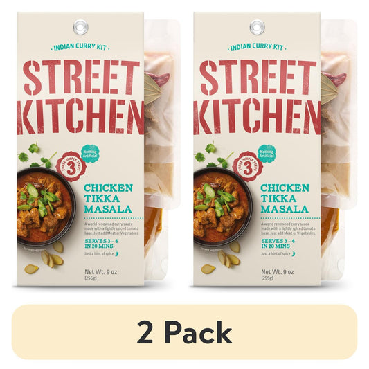 미국직구 255g 2팩 / (2 pack) Street Kitchen Chicken Tikka Masala Indian Meal Kit, 255g, Sh 1