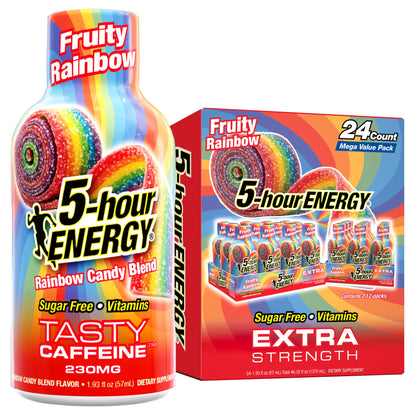 미국직구 5-hour ENERGY Shot, Extra Strength, Fruity Rainbow, 1.93 fl oz, 24 ct