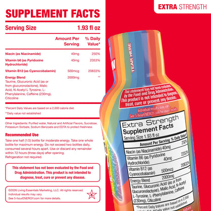 미국직구 5-hour ENERGY Shot, Extra Strength, Fruity Rainbow, 1.93 fl oz, 24 ct