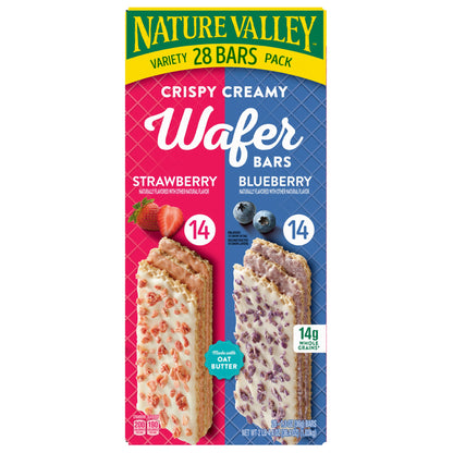 미국직구 Nature Valley Crispy Creamy Wafer Bars, Variety Pack, 1.3 oz, 28 ct