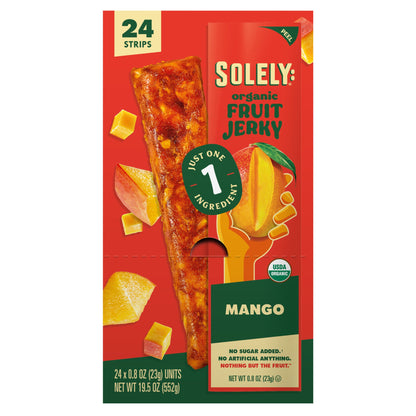 미국직구 Solely Organic Fruit Jerky, Mango, 0.8 oz, 24 ct