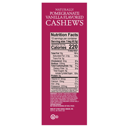 미국직구 닐라 Sahale Snacks Cashews Glazed Mix, Pomegranate Va, 1.5 oz, 15 ct